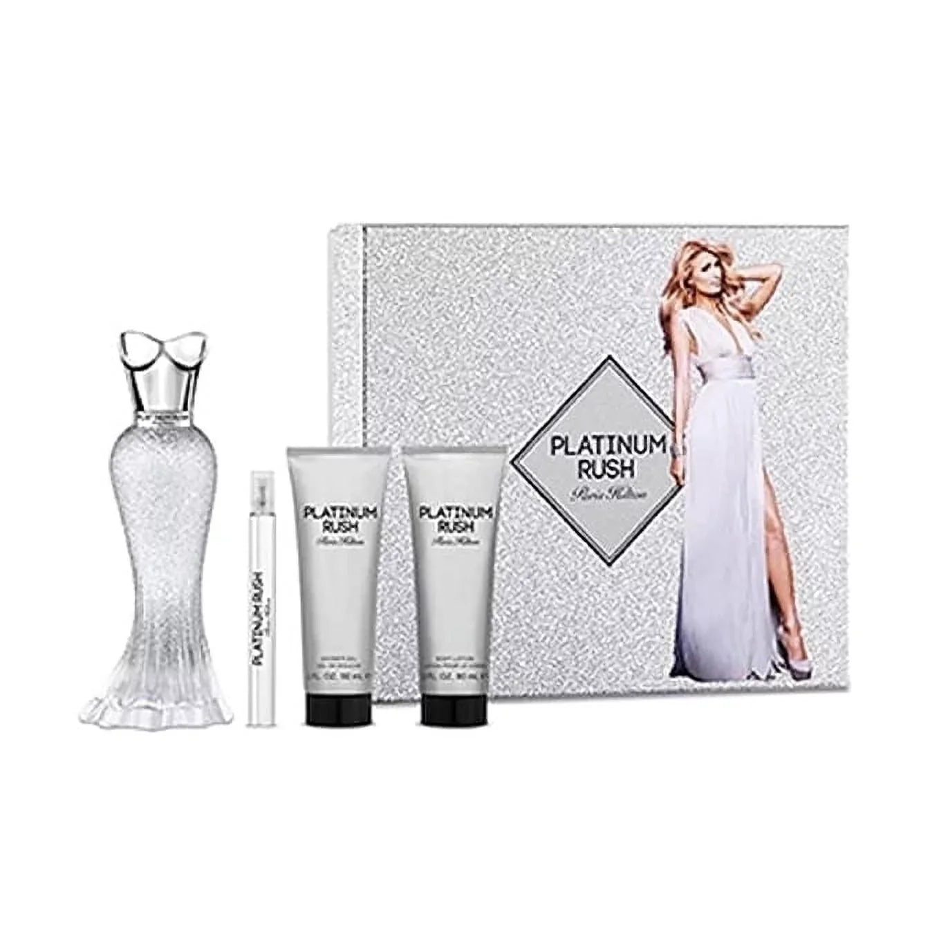 Paris Hilton Set 4pcs Platinum Rush 3.4 Edp L