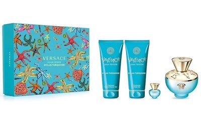 Versace Set Dylan Blue Turquoise 4pcs 3.4 Edt L